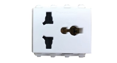 Ổ cắm đa năng Panasonic có màn che màu trắng WEI1171SW-VN